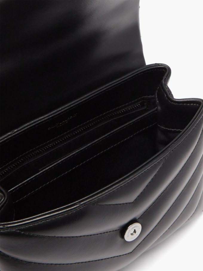 Y small Toy Loulou Leather Crossbody Bag ?C Black - Image 3