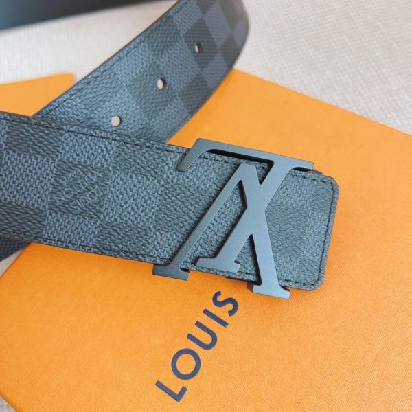 classic black buckle black check men's belt