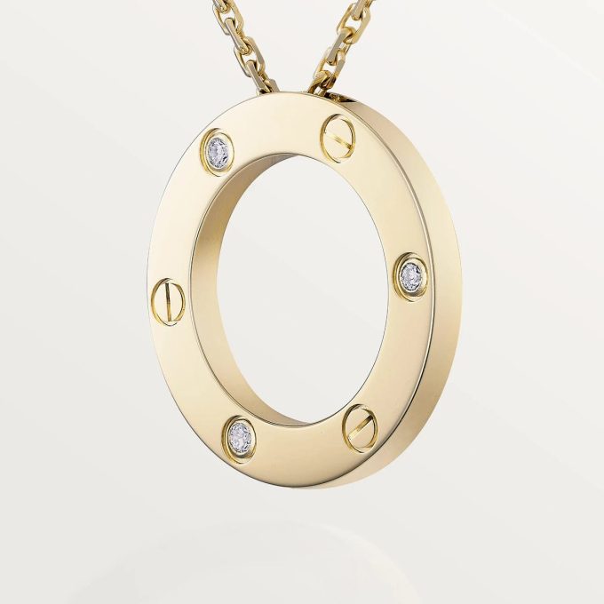 car The London Love Necklace With 3 Diamonds - Image 2