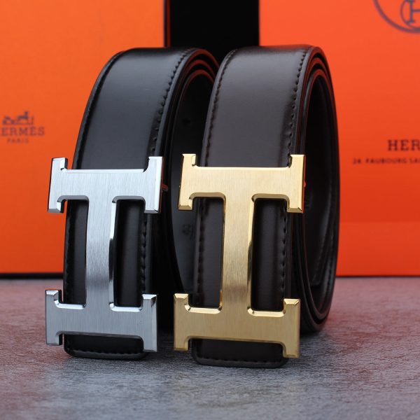 2 Colors Classic Alphabet Buckle Leather Belt