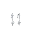 Color Blossom BB White Gold and Diamond Long Earrings