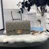 CC Classic Flap Caviar Shoulder Bag 20Cm For Ladies Light Gray Wiht Gold