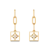 B Blossom Yellow Gold, White Mother-of-Pearl and Diamond Earrings
