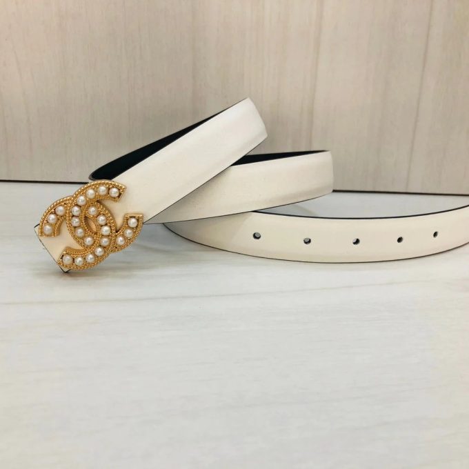6 Colors Fashion Pearl Letter Leather Belt - Image 9
