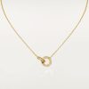 car Love Necklace Interlocking Circles Necklace With Diamond Paved