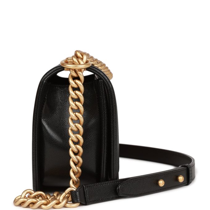 CC Medium Boy Bag Black Caviar Antique Gold Hardware - Image 2