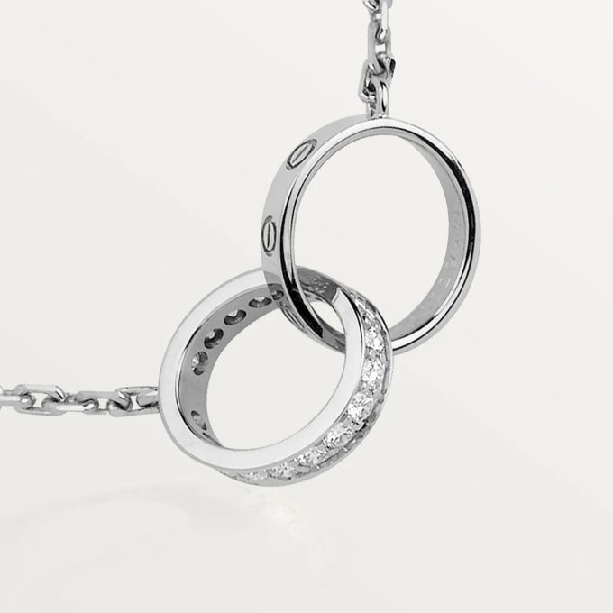 car Love Necklace Interlocking 2 Circles Necklace - Image 23
