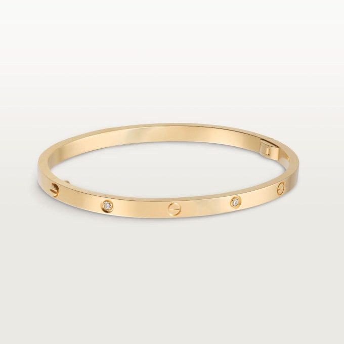 car The London Love Bracelet With 4 Diamonds Small Model-4mm Width