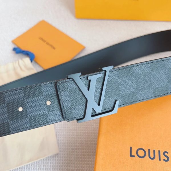 classic black buckle black check men's belt