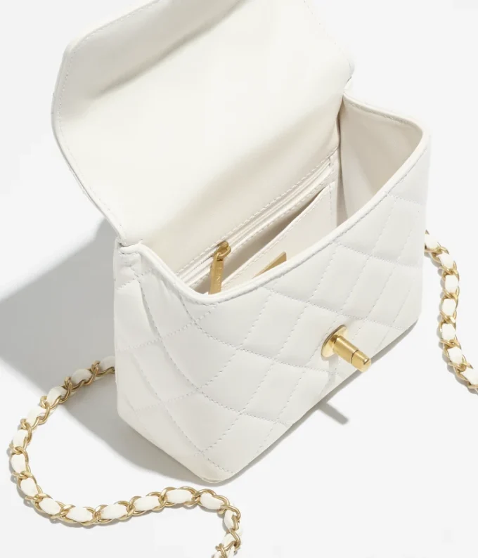 MINI FLAP BAG WITH TOP HANDLE - Image 2