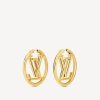 e Hoop Earrings Gold Metal | L Earrings |