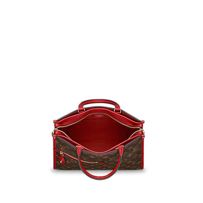 L-bag Monogram Canvas POPINCOURT PM RED - Image 3