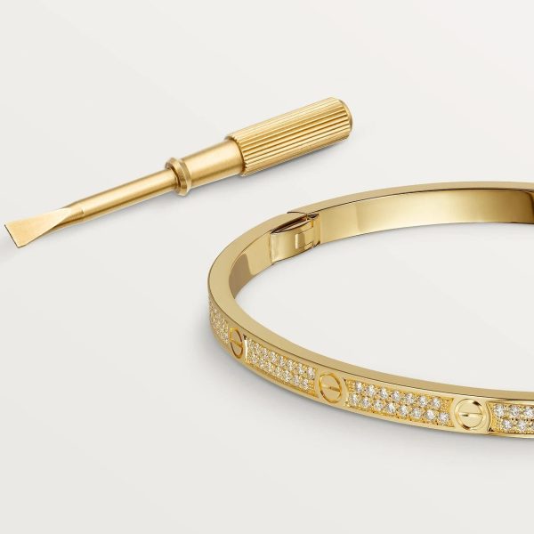 car The London Love Bracelet-Diamond Paved Small Model-4mm Width
