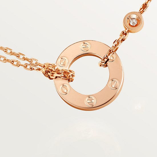 car Love Necklace With 2 Diamonds