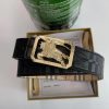 4 Colors  printed letter buckle leather belt