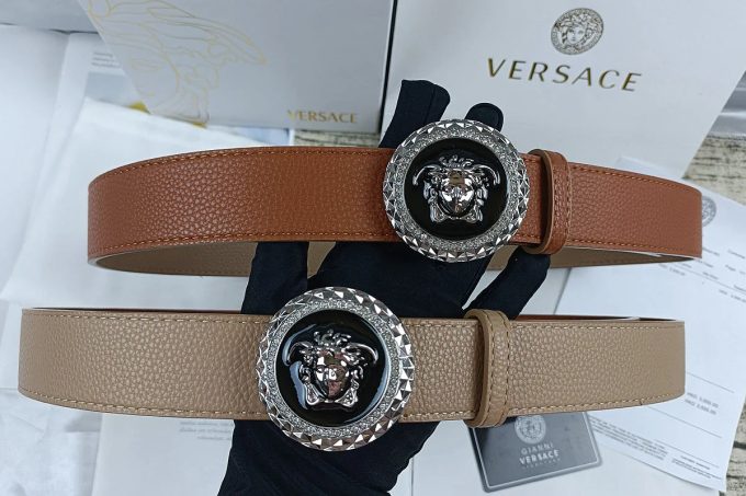 4 Colors Trendy Round Buckle Leather Belt - Image 6