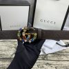 4 Colors  double G seven-color rhinestone double-sided lychee pattern belt