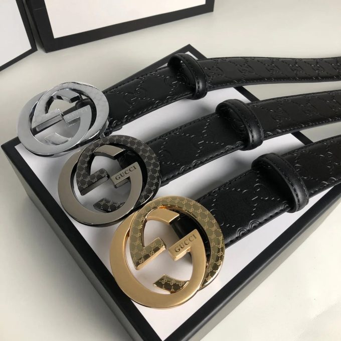 3 Colors Fashion Printed Double G Leather Belt - Image 5