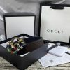 4 Colors  double G seven-color rhinestone double-sided lychee pattern belt