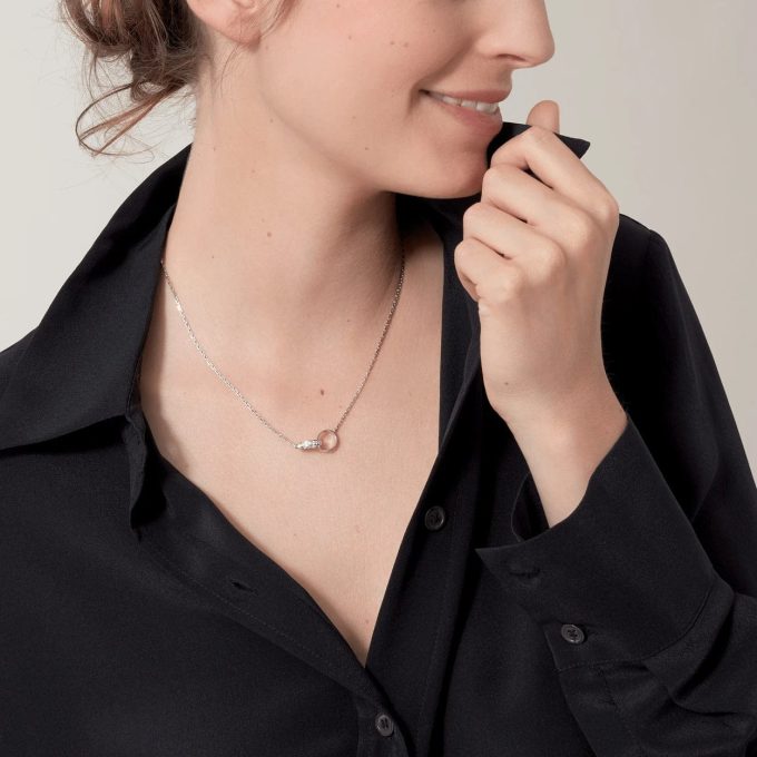 car Love Necklace Interlocking 2 Circles Necklace - Image 12