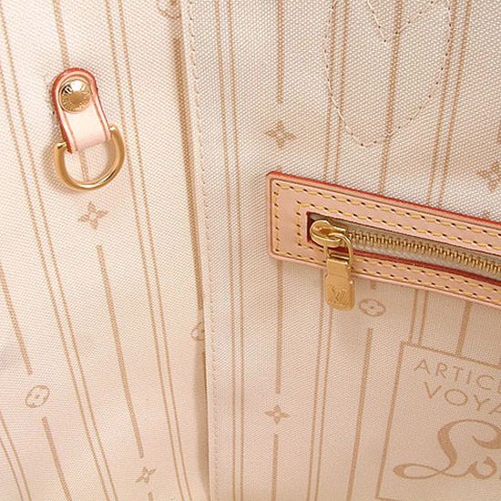 L N51107 Neverfull MM Shoulder Bag Damier Azur Canvas