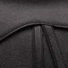 CHRISTIAN D Grained Calfskin Saddle Bag Black