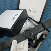 3 Colors  Single G Black Leather Belt