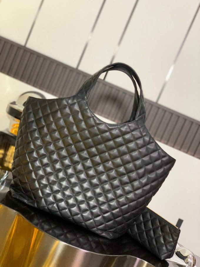 Y Icare Maxi Shopping Bag - Black - Image 3