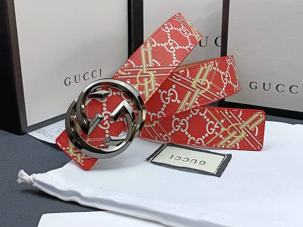 3 Colors  double G stripe calico belt Gender: general