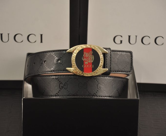 2 Colors  printed letter leather belt - Image 2
