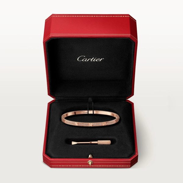car The London Love Bracelet-Diamond Paved Small Model-4mm Width