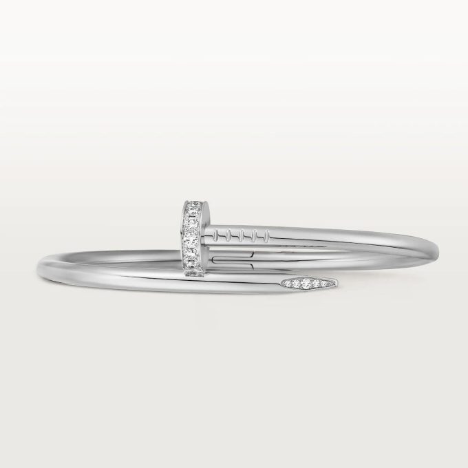 car Inspired Juste Un Clou Nail Bracelet With CZ Diamond - Image 9