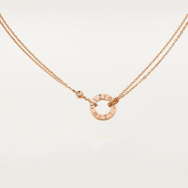 car Love Necklace With 2 Diamonds