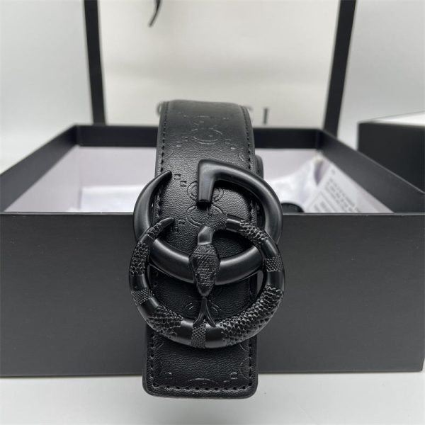 GG  Printed Letter Leather Belt