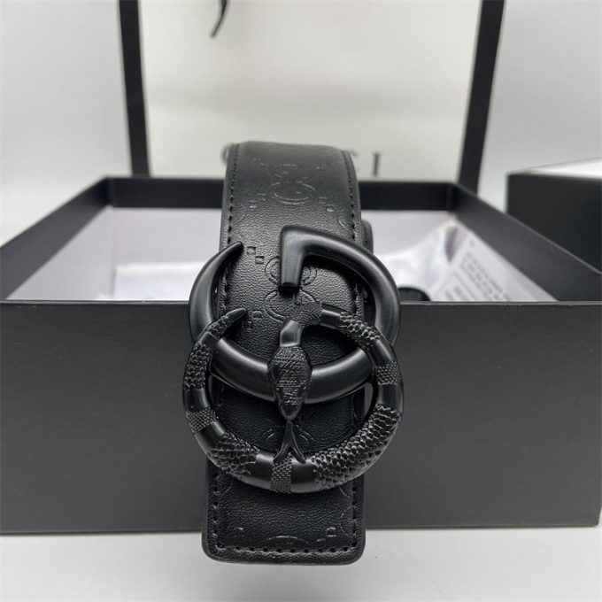 GG  Printed Letter Leather Belt - Image 4