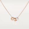 car Love Necklace 3 Circles Necklace-6 Diamonds
