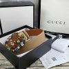 4 Colors  double G seven-color rhinestone double-sided lychee pattern belt