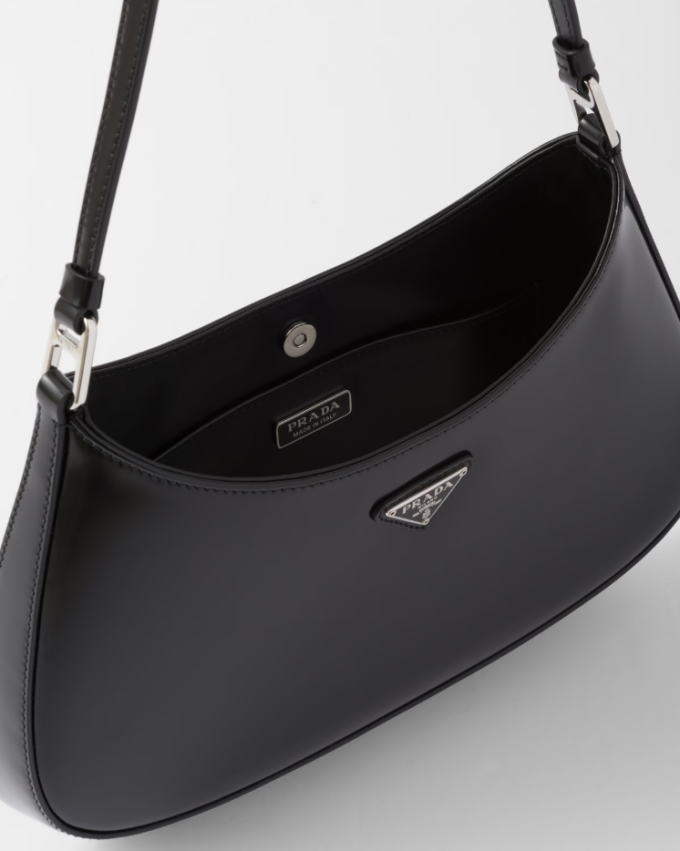 PP Cleo brushed leather shoulder bag - Black - Image 2