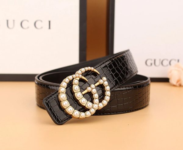 2 styles of  double G pearl belt