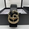 GG  Printed Letter Leather Belt