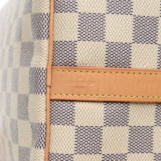 L Damier Azur Canvas Speedy Bandouliere 35 N41372 - Image 2