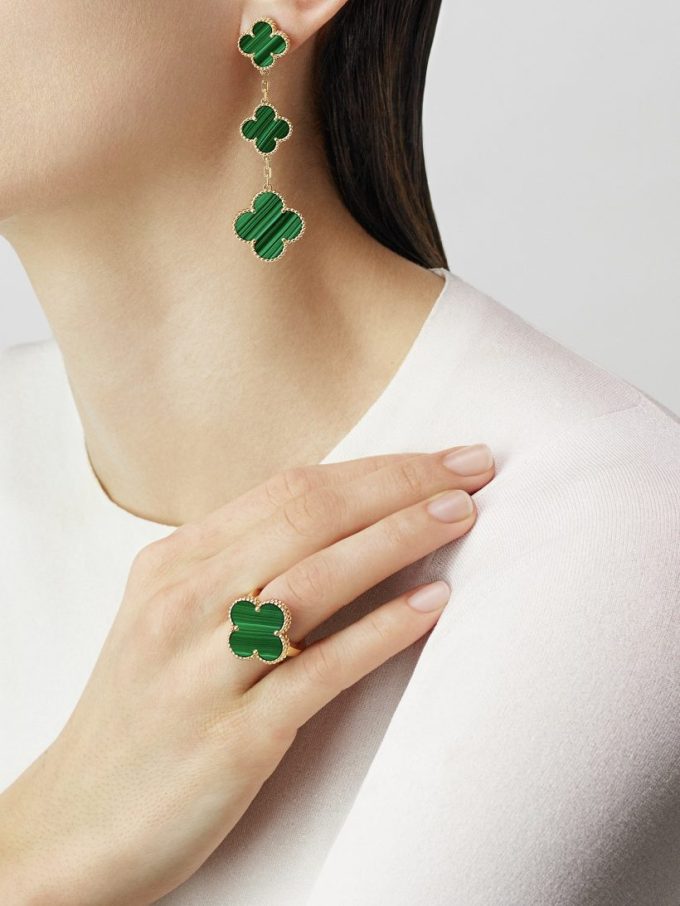 Magic Alhambra Earrings, 3 Charms - Image 2