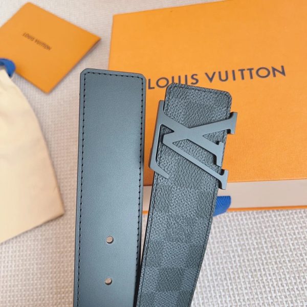 classic black buckle black check men's belt