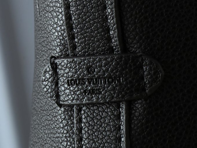M24141 M46288 M46293 M46277 M46298 M46203 Classic Top Quality 29X24X12Cm Black Real Leather Blue Lining Handbag With Square Pocket Charm Bb-921601 - Image 5