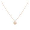 Star Blossom Rose Gold and Diamond Pendant