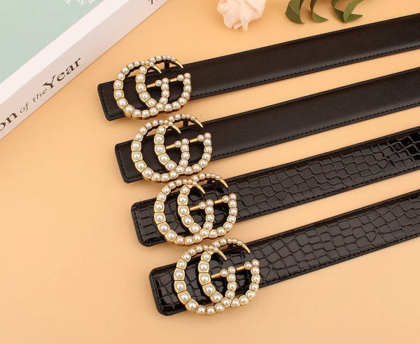 2 styles of  double G pearl belt