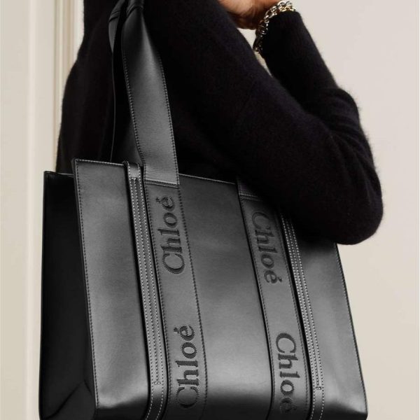 CHL Woody medium embroidered leather tote Bag