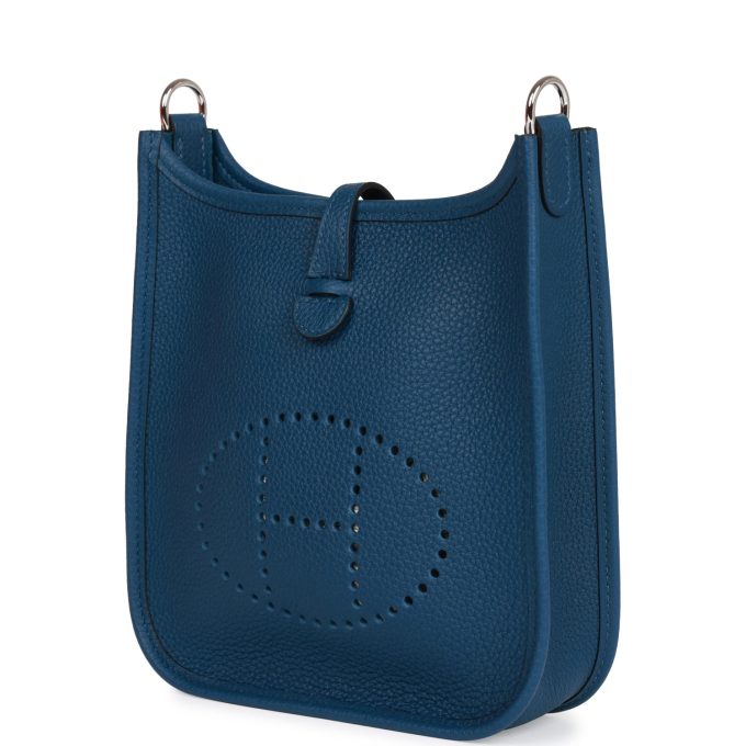 H Evelyne TPM Bag Deep Blue Maurice Palladium Hardware - Image 4