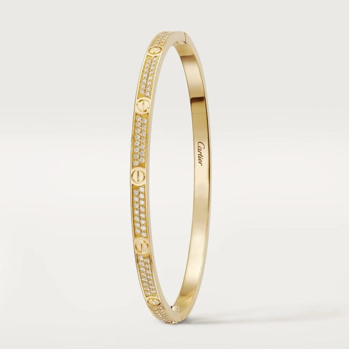 car The London Love Bracelet-Diamond Paved Small Model-4mm Width - Image 2