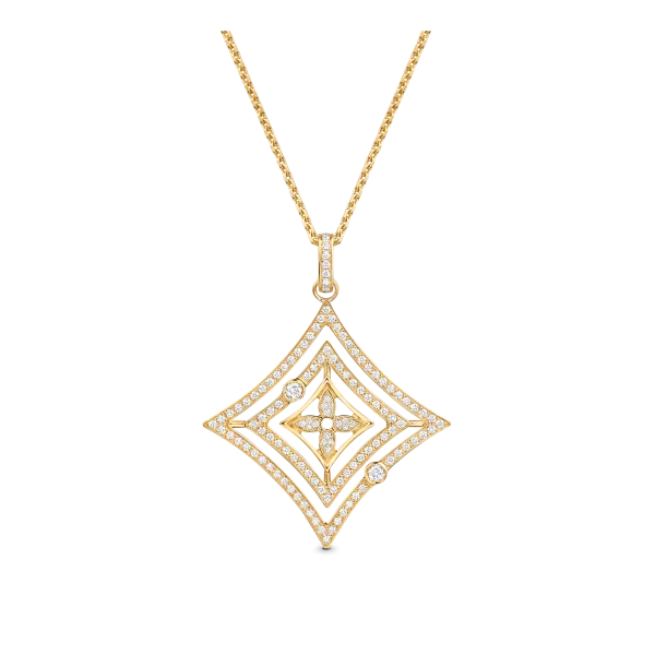 Idylle Blossom Medal in Yellow Gold and Diamonds